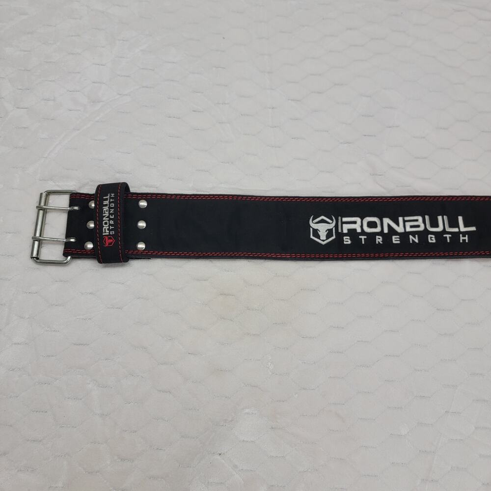 Iron Bull Strength 10mm Powerlifting Belt Double Prong Leather Weightlifting XL